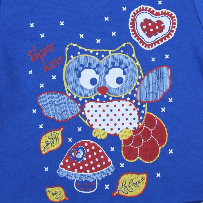 Платье "Совушка", рост 122 см (62), цвет василек/горошек ДПД425067н