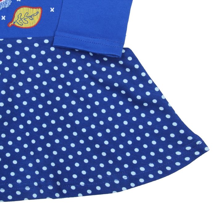 Платье "Совушка", рост 128 см (64), цвет василек/горошек ДПД425067н