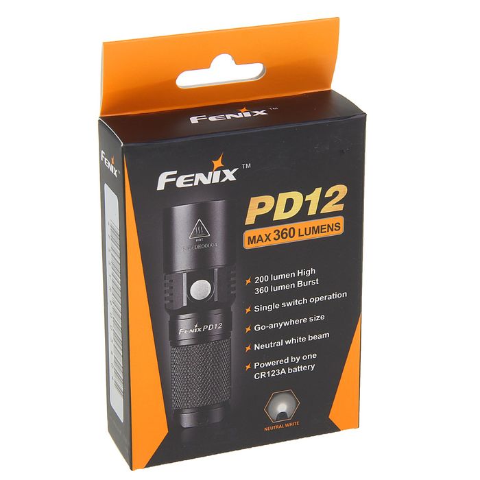 Фонарь ручной Fenix PD12, чёрный