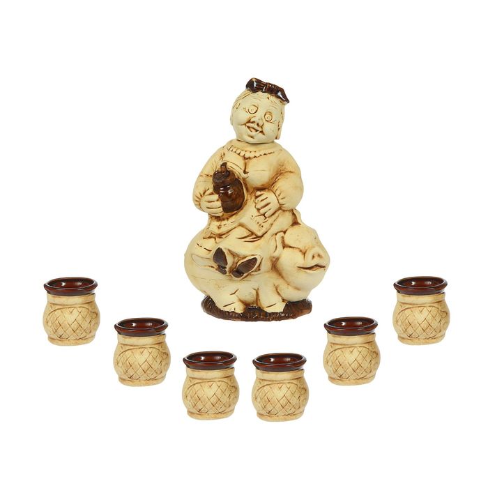 Штоф с рюмками "Солоха" 7 предметов, 0,7 л