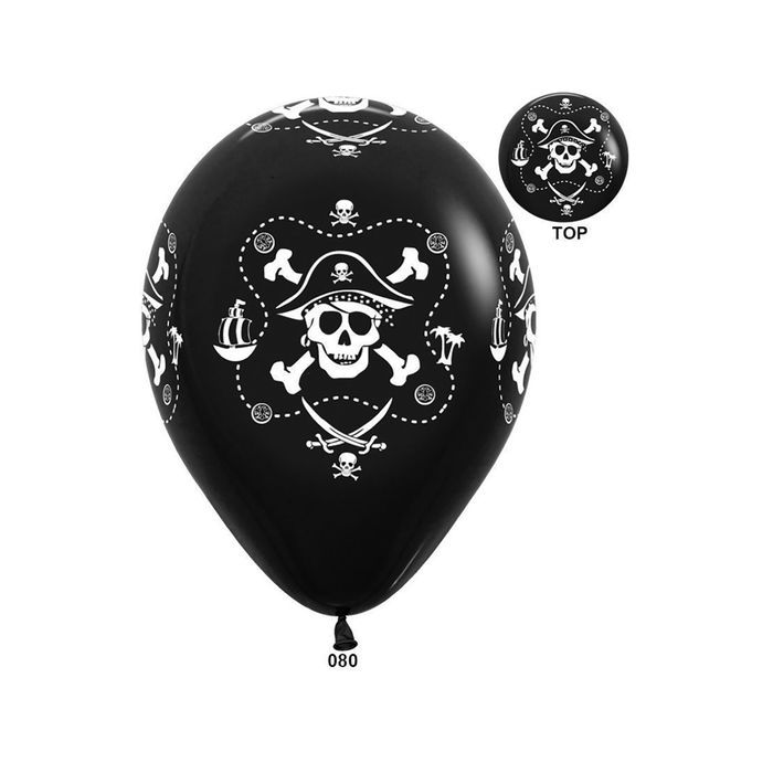 Шар латексный 12" "Пираты", пастель, набор 50 шт., цвет чёрный