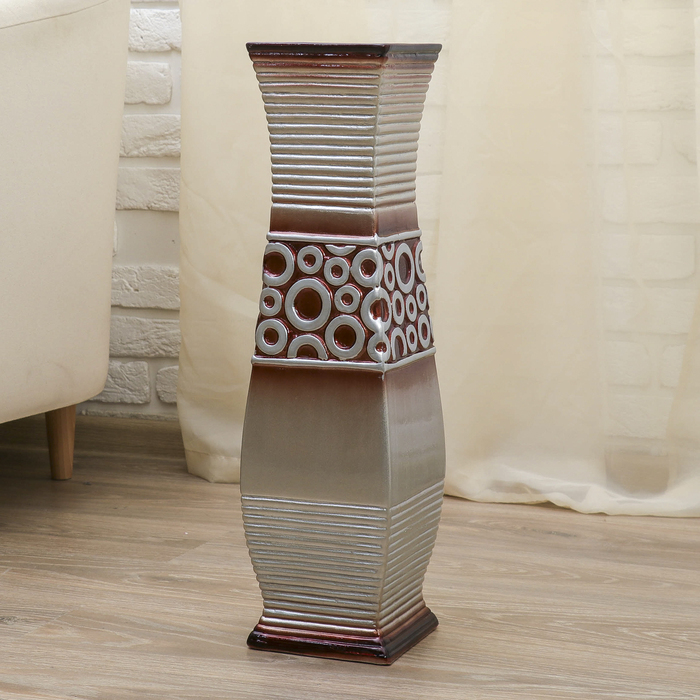 Ваза напольная "Кольца" прямая