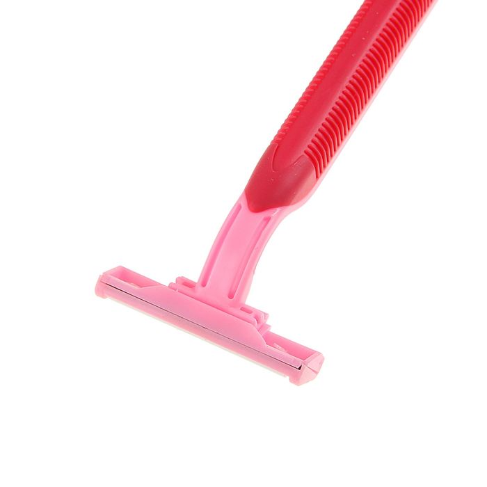 Набор станков для бритья LuazON, с 3 лезвиями и увлажняющей полоской, розовый, 3 шт.