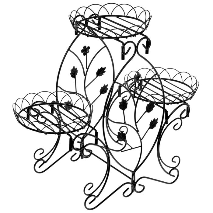 Подставка для 3-х кашпо "Цветочная рапсодия"