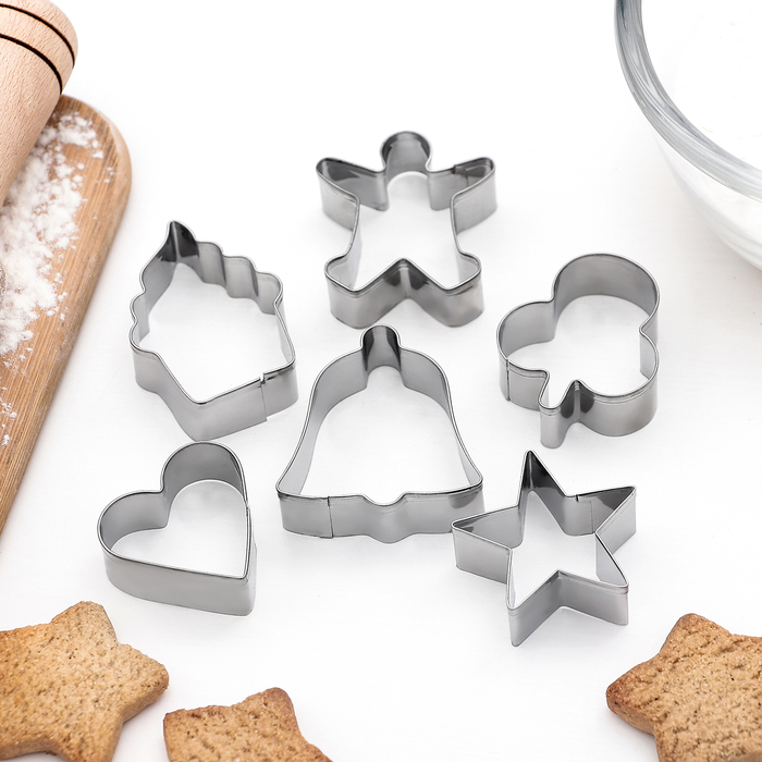 Набор форм для вырезания печенья 6 шт "Сказка", 4х4х2 см