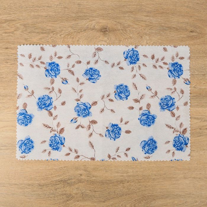 Салфетка кухонная "Синяя роза" 41х28 см, цвета МИКС