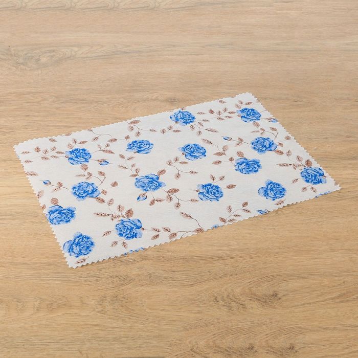 Салфетка кухонная "Синяя роза" 41х28 см, цвета МИКС