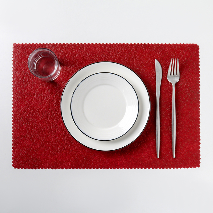 Салфетка кухонная "Астра" 41х28 см, цвет красный