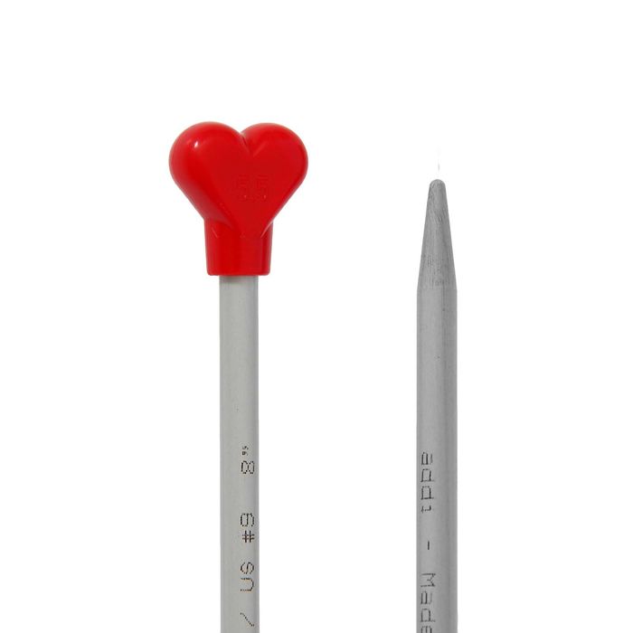 Спицы для вязания, прямые, наконечник, тефлоновое покрытие, d=5,5мм, 20см, 2шт