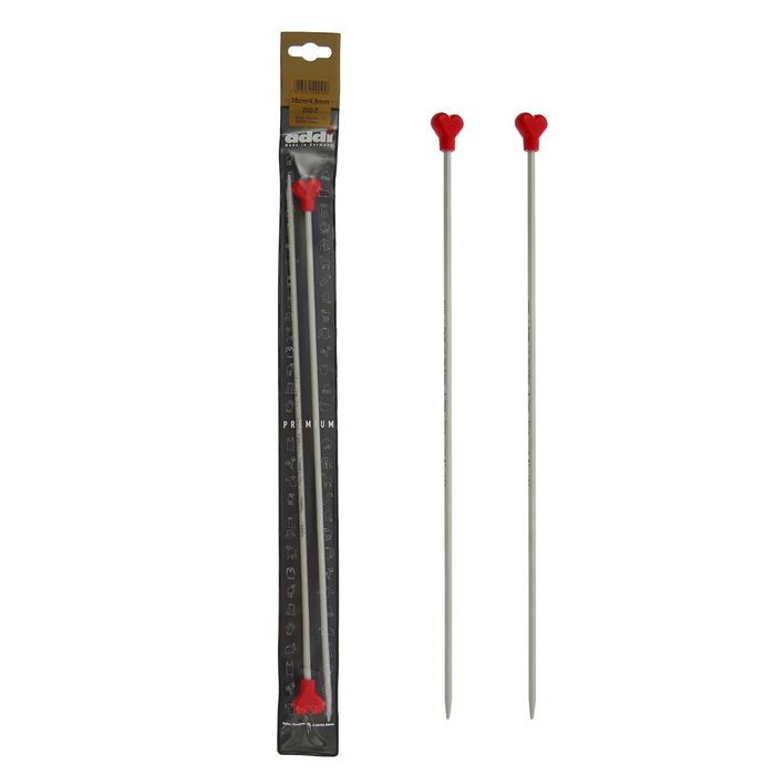 Спицы для вязания, прямые, наконечник, тефлоновое покрытие, d=4,5мм, 35см, 2шт