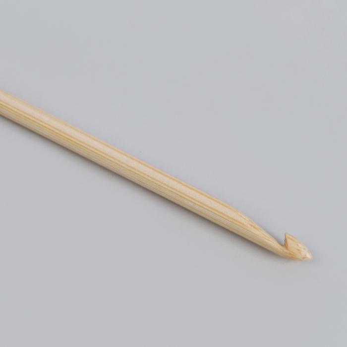 Крючок для вязания бамбуковый, d=3мм, 15см