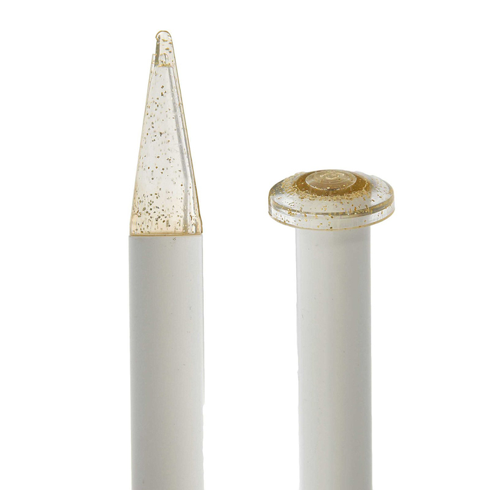 Спицы для вязания прямые, с пластиковым наконечником, d=15мм, 35см, 2шт