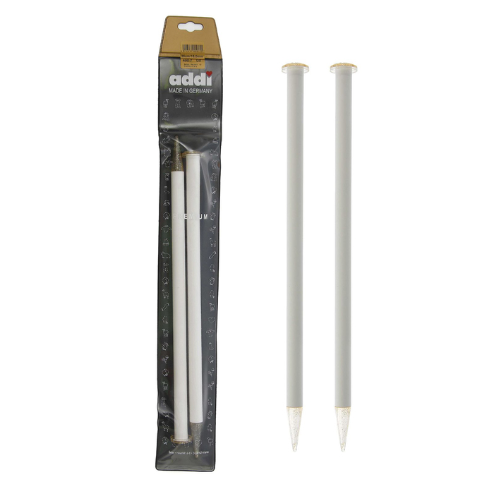 Спицы для вязания прямые, с пластиковым наконечником, d=15мм, 35см, 2шт