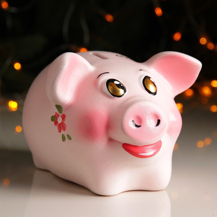 Копилка "Поросёнок" средняя МИКС