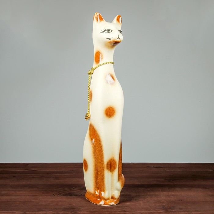 Копилка "Багира" большая, коричневая, декор