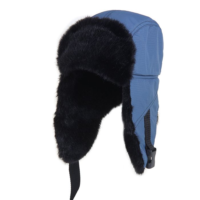 Шапка-ушанка «Егерь», размер 57-58, цвет синий