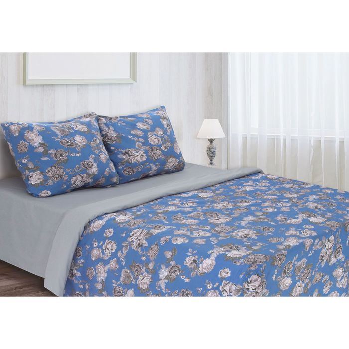 Постельное бельё "Этель" евро Муза, размер 200х217 см, 220х240 см, 70х70 см - 2 шт., 100% хлопок, мако-сатин 128 г/м2