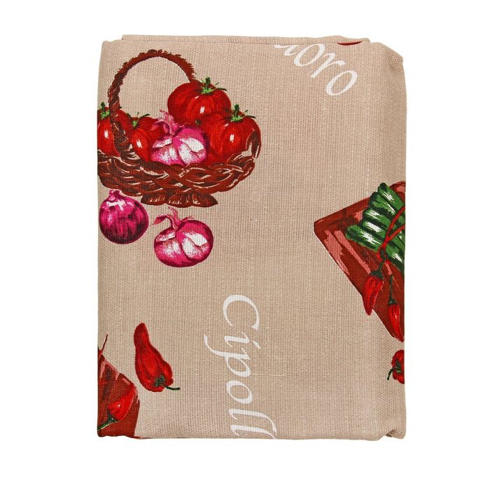 Скатерть "Доляна" Италия 150*200 см, 100% хлопок, рогожка, 162 г/м2