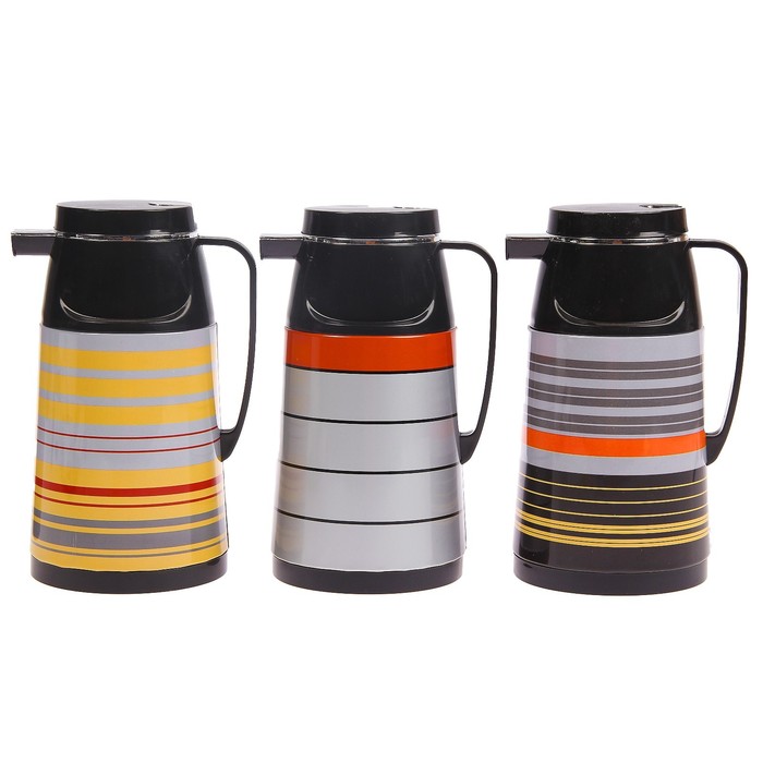 Термос 1000 мл «Полосы», кофейник, держит тепло 10ч, микс, 15х24 см