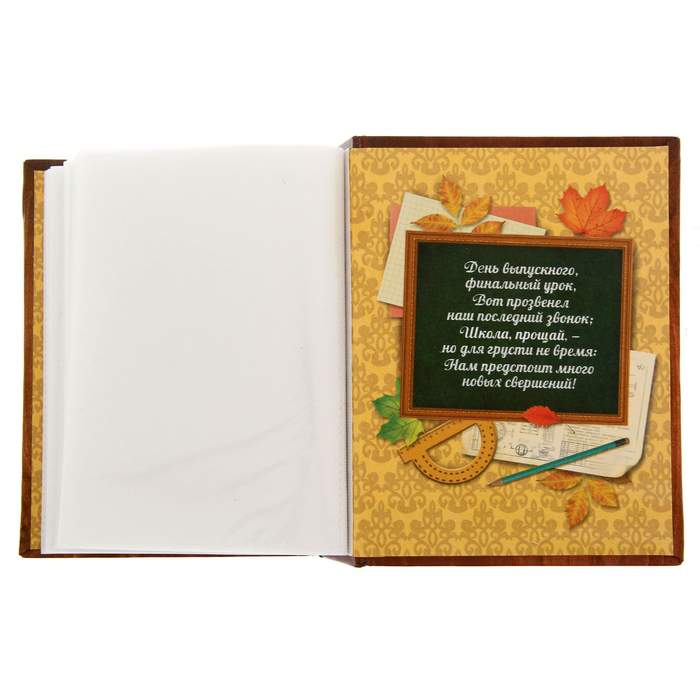 Фотоальбом в твёрдой обложке "Школьные годы", 100 фото