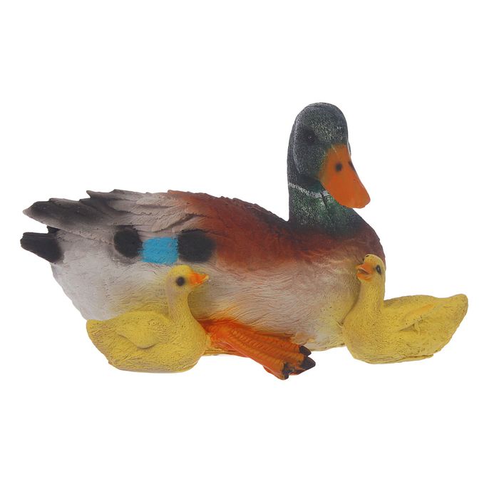 Садовая фигура «Утка с утятами», микс