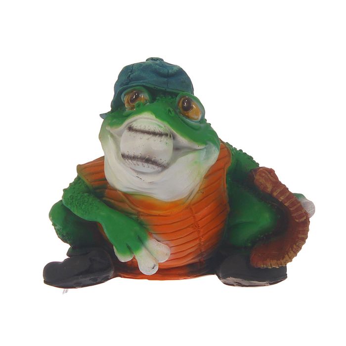 Садовая фигура "Лягушка-бейсболист"