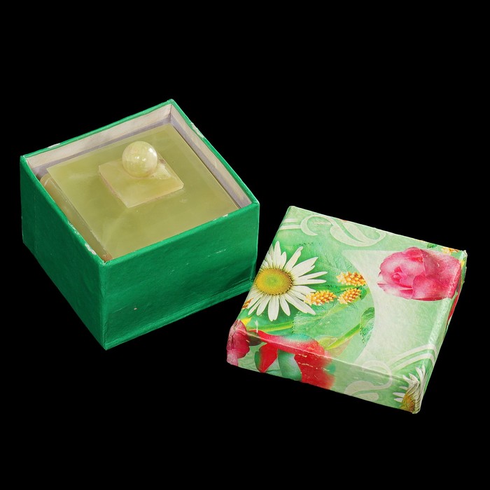 Шкатулка, 8х4 см, оникс