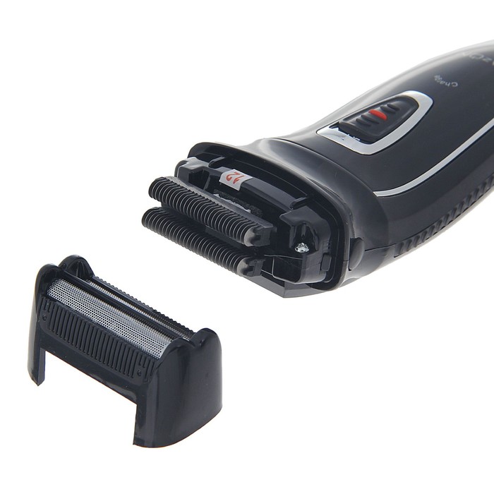 Электробритва Luazon LBR-03, 3 Вт, АКБ 600 мАч, 2 стальных лезвия, серая