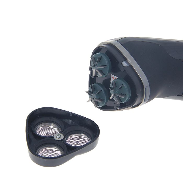 Электробритва Luazon LBR-05, 3 Вт, АКБ 600 мАч, 3 плавающие головки, чёрная