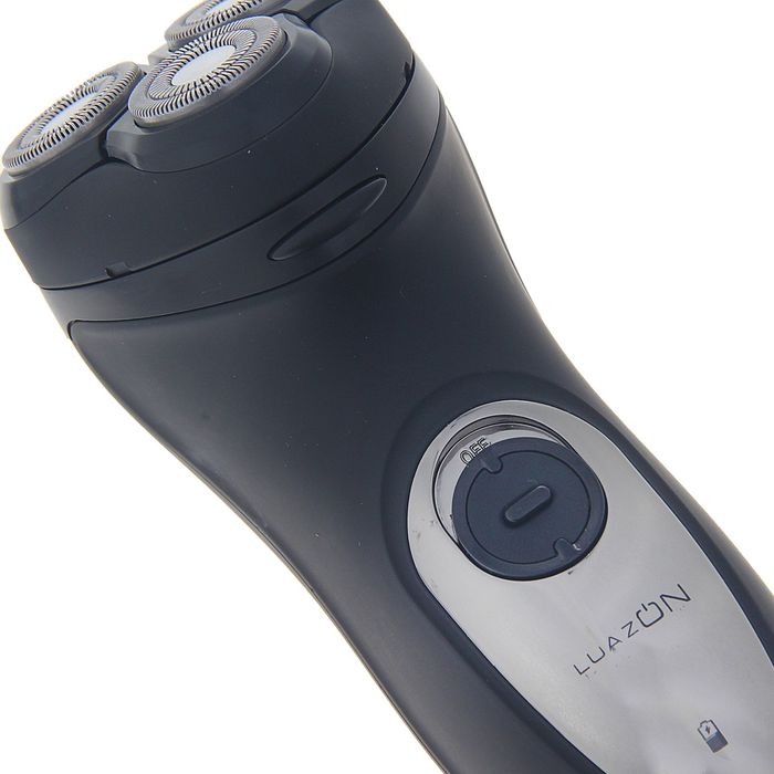 Электробритва Luazon LBR-06, 3 Вт, АКБ 1200 мАч, 3 плавающие головки, чёрная