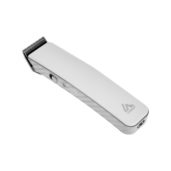 Машинка для стрижки LuazON LST-02, АКБ 600 мАч, насадки 6 и 9 мм, LED-индик., белая