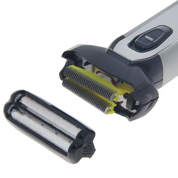 Электробритва Luazon LBR-04, 3 Вт, АКБ 600 мАч, 2 стальных лезвия, серебристая