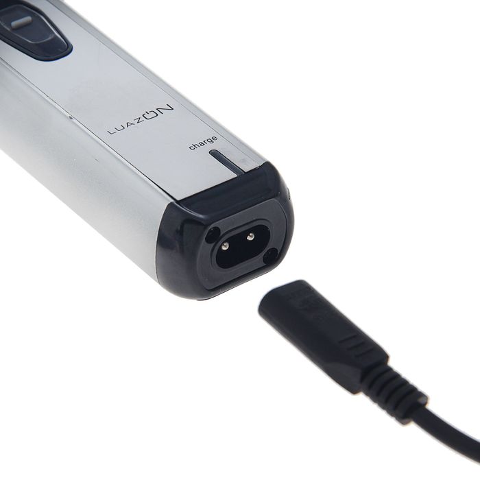 Электробритва Luazon LBR-04, 3 Вт, АКБ 600 мАч, 2 стальных лезвия, серебристая