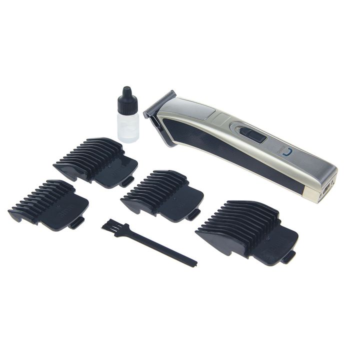 Машинка для стрижки LuazON LST-04, АКБ 600 мАч, насадки 3, 6, 9, 12 мм, LED-индик.