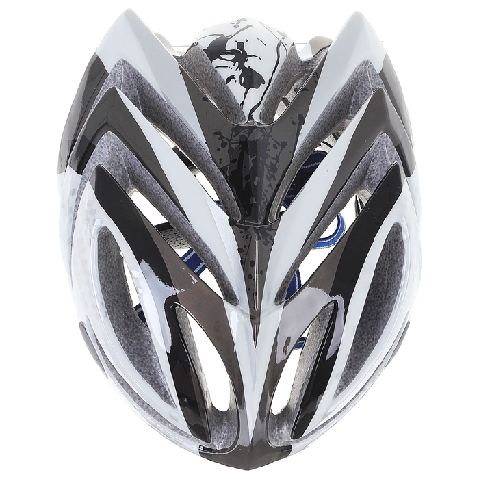 Шлем велосипедиста взрослый ОТ-T23, черно-белый, диаметр 54 см