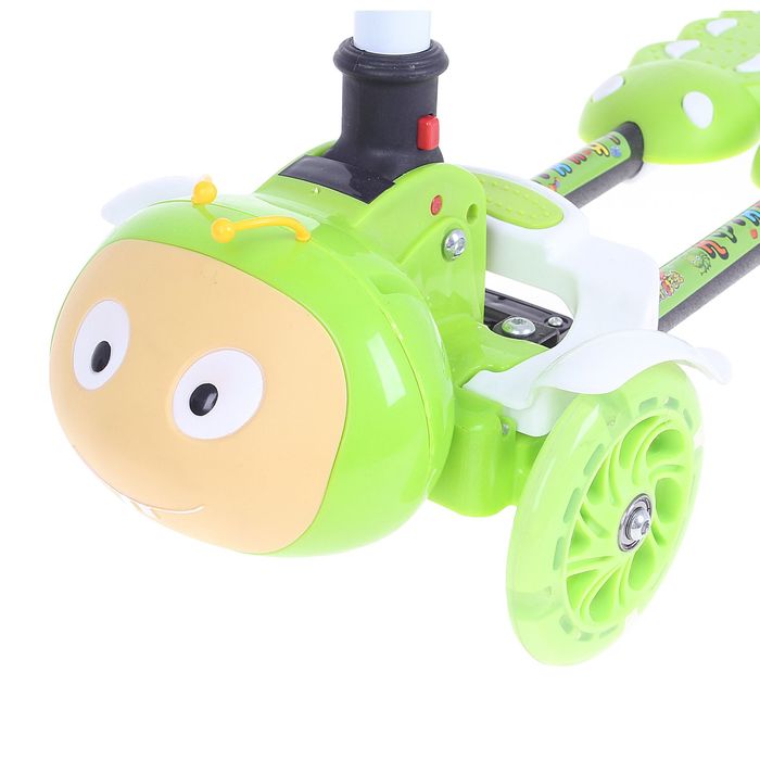 Самокат-тридер детский "Гусеничка", цвет зелёный