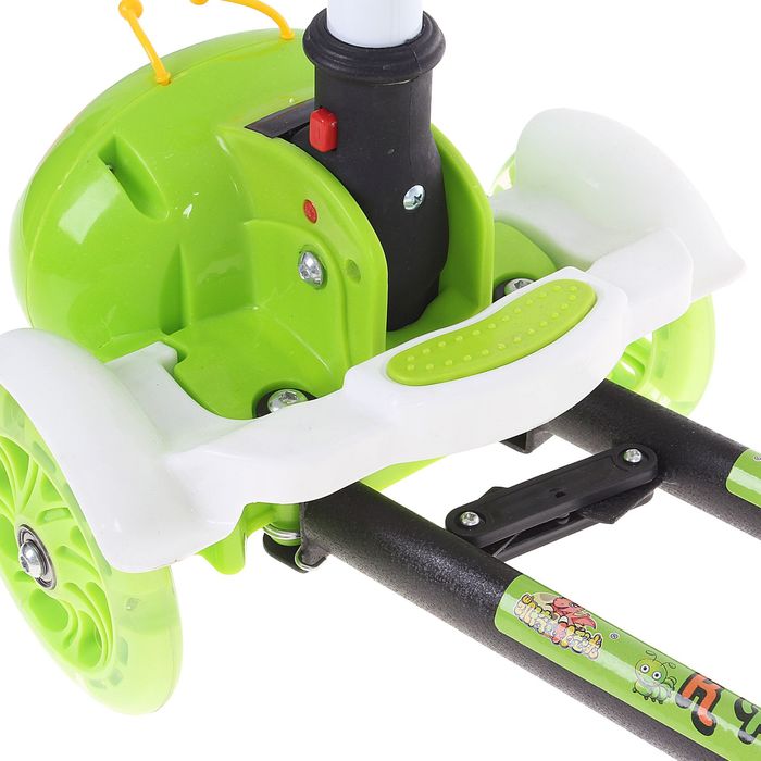 Самокат-тридер детский "Гусеничка", цвет зелёный