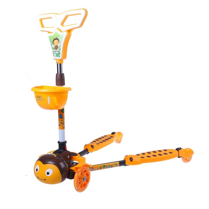 Самокат-тридер детский "Пчелка", цвет оранжевый