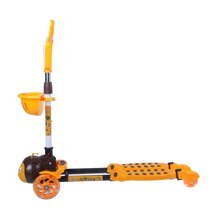 Самокат-тридер детский "Пчелка", цвет оранжевый