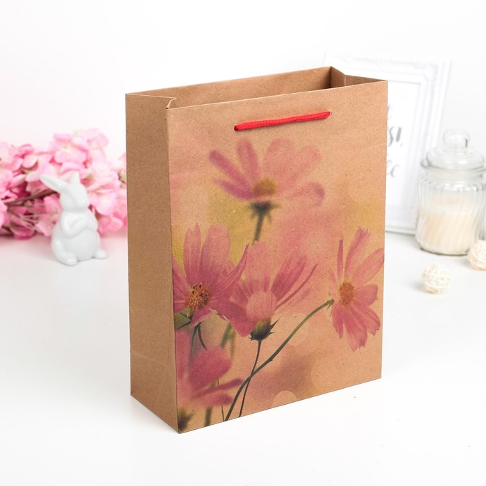 Пакет крафт "Космея", 12 х 5,5 х 15,5 см