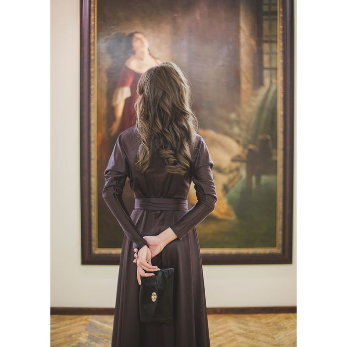 Платье женское, размер 42, рост 168 см, цвет шоколад (арт. 1580)