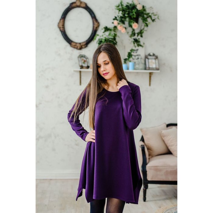 Блузка женская, размер 48, рост 168 см, цвет баклажан (арт. 15-96961)