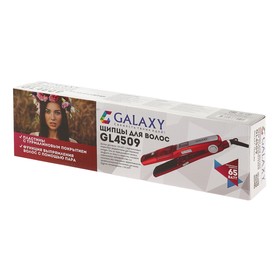 Выпрямитель Galaxy GL 4509, 65 Вт, турмалиновое покрытие, до 200°С, красный от Сима-ленд