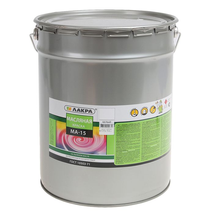Краска масляная МА-15 Лакра Белый 25кг
