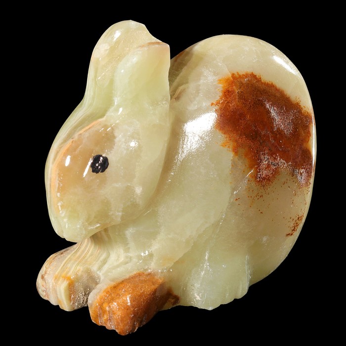 Сувенир "Заяц" 7,5 х 6 см, оникс