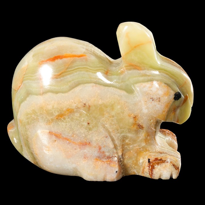 Сувенир "Заяц" 7,5 х 6 см, оникс