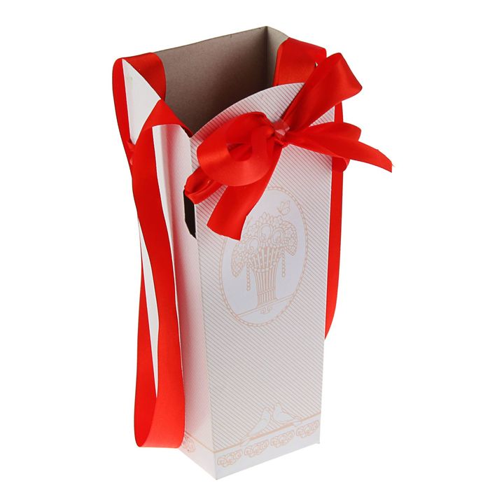 Пакет для цветов "Голуби", 24х12х10 см