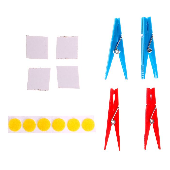 Игра с липучками и прищепками "Домик"