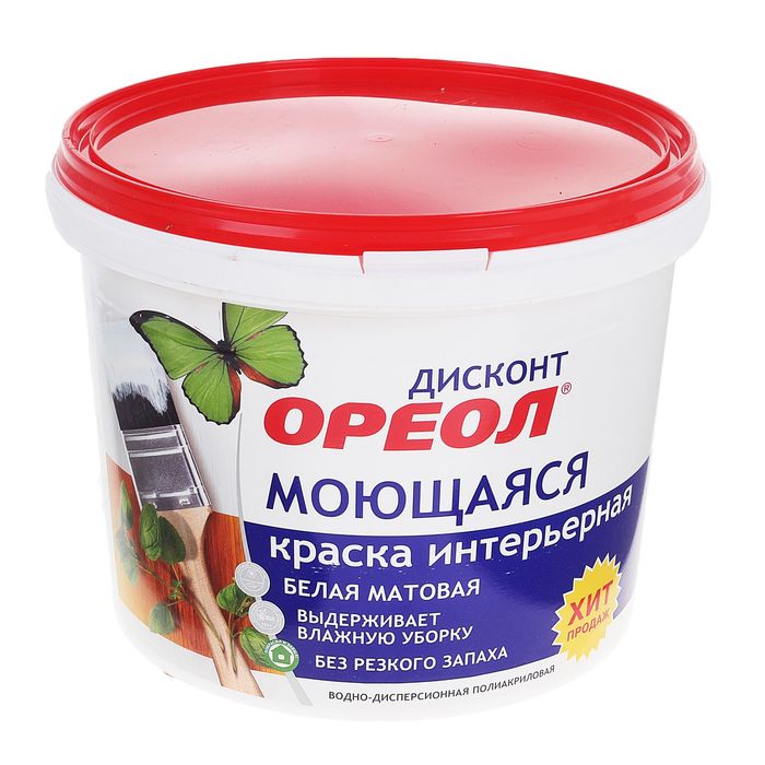 Краска водно-дисперсионная Ореол для внутренних работ моющаяся 6,5 кг