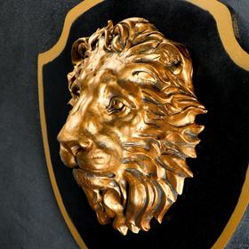 Панно "Голова льва" бронза/черный, 40см от Сима-ленд